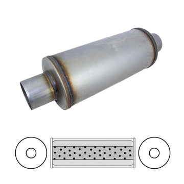 6" Round, 14" Long, 4", C/C, Mega Power, 409 Stainless - Brixton 4x4 - Buy Online Now!